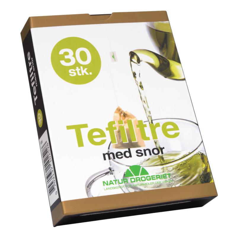 Tefiltre med snor. 30 filtre